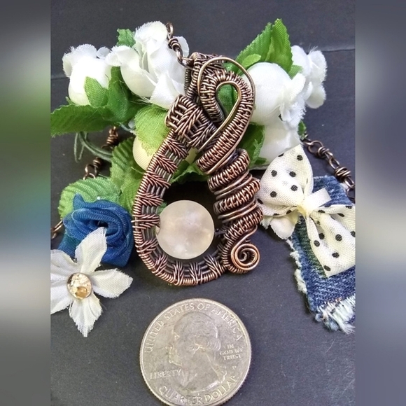 Handcrafted Cracked Quartz Necklace OOAK - Picture 2 of 13